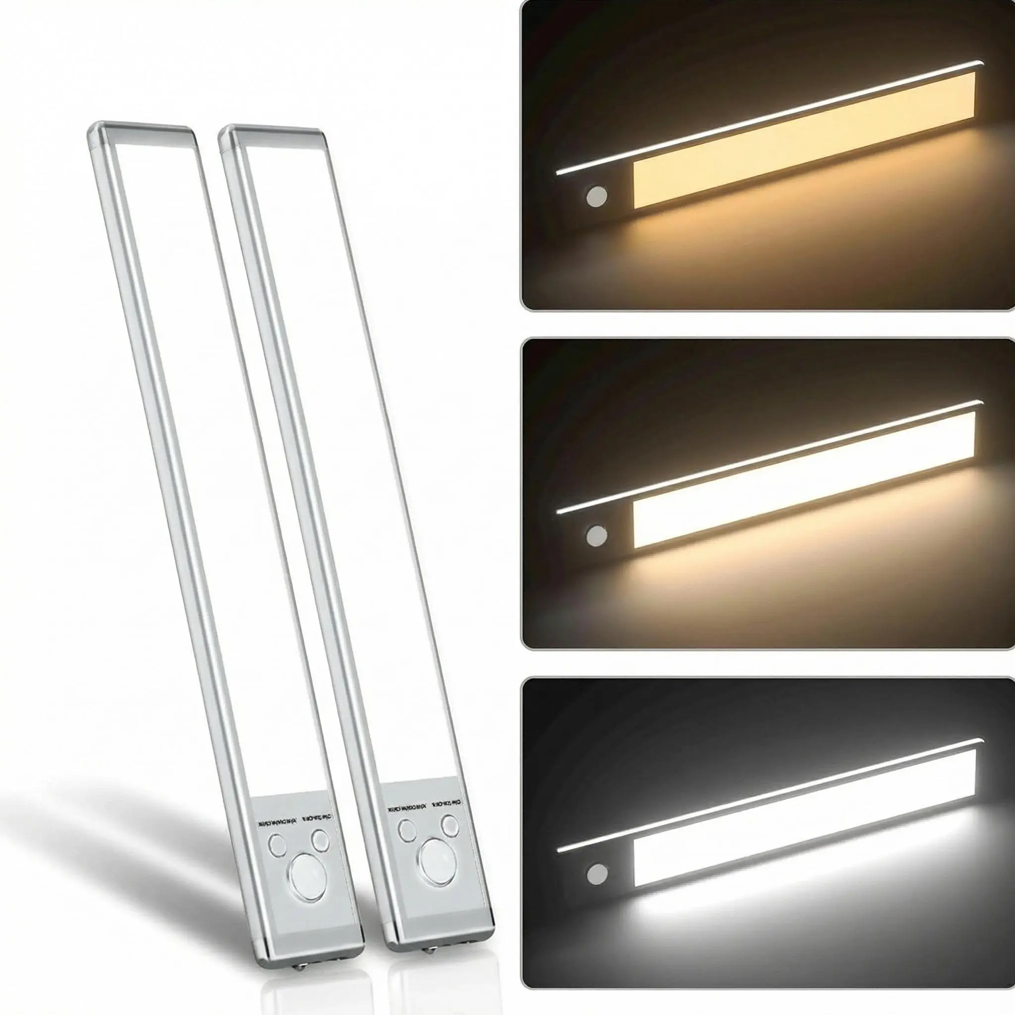Under Cabinet Lights, Motion Sensor Night Light Indoor, 2000mAh USB Rechargeable Light, Magnetic Installation Dimmable Lights for Kitchen, Wardrobe, Pantry, Closet, Bathroom, Stairs, Sink Cabinet, Garage, 2026 Upgraded