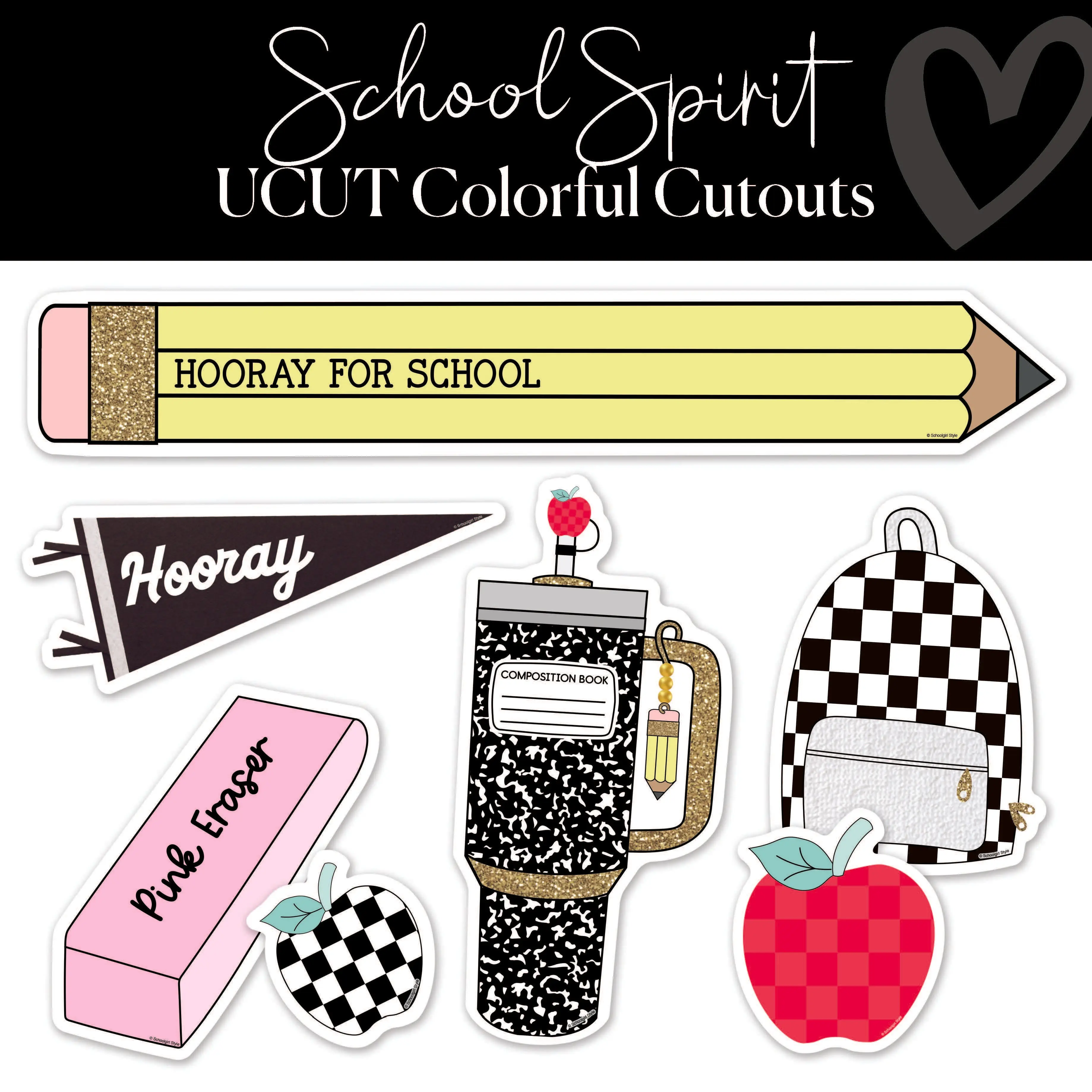 School Supplies Classroom Cutouts | School Spirit School Supplies Classroom Cutouts | School Spirit