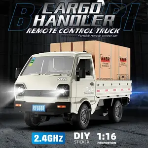 RC Truck 1:16 2.4GHZ RC Car Simulation Drift Climbing Truck With Spray and LED Lights RC Electric Truck Model Boy's Toys Gifts