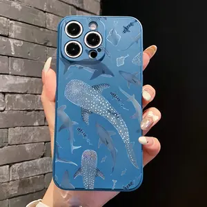 Softcase for iPhone11/12/13/14/15/16/promax/x/xs/xr/xsmax CaseVarious shark species pattern Anti-Fall Shockproof Protective Slim Cover