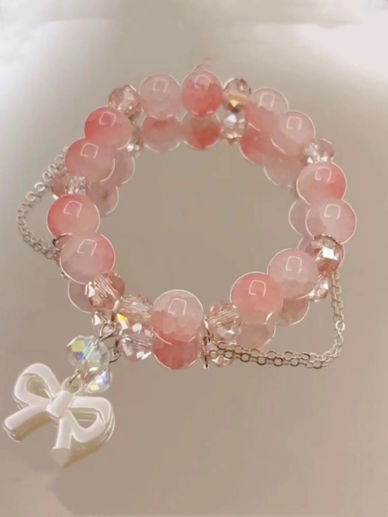 Set Vintage Lock Bracelets for Women - Pretty Bracelet, Sweet Pink Beaded & Faux Crystal, Perfect Gift for Best Friends & Christmas, Best for Christmas, Jewelry Bracelet, Beautiful bracelets, Fashionable bracelet