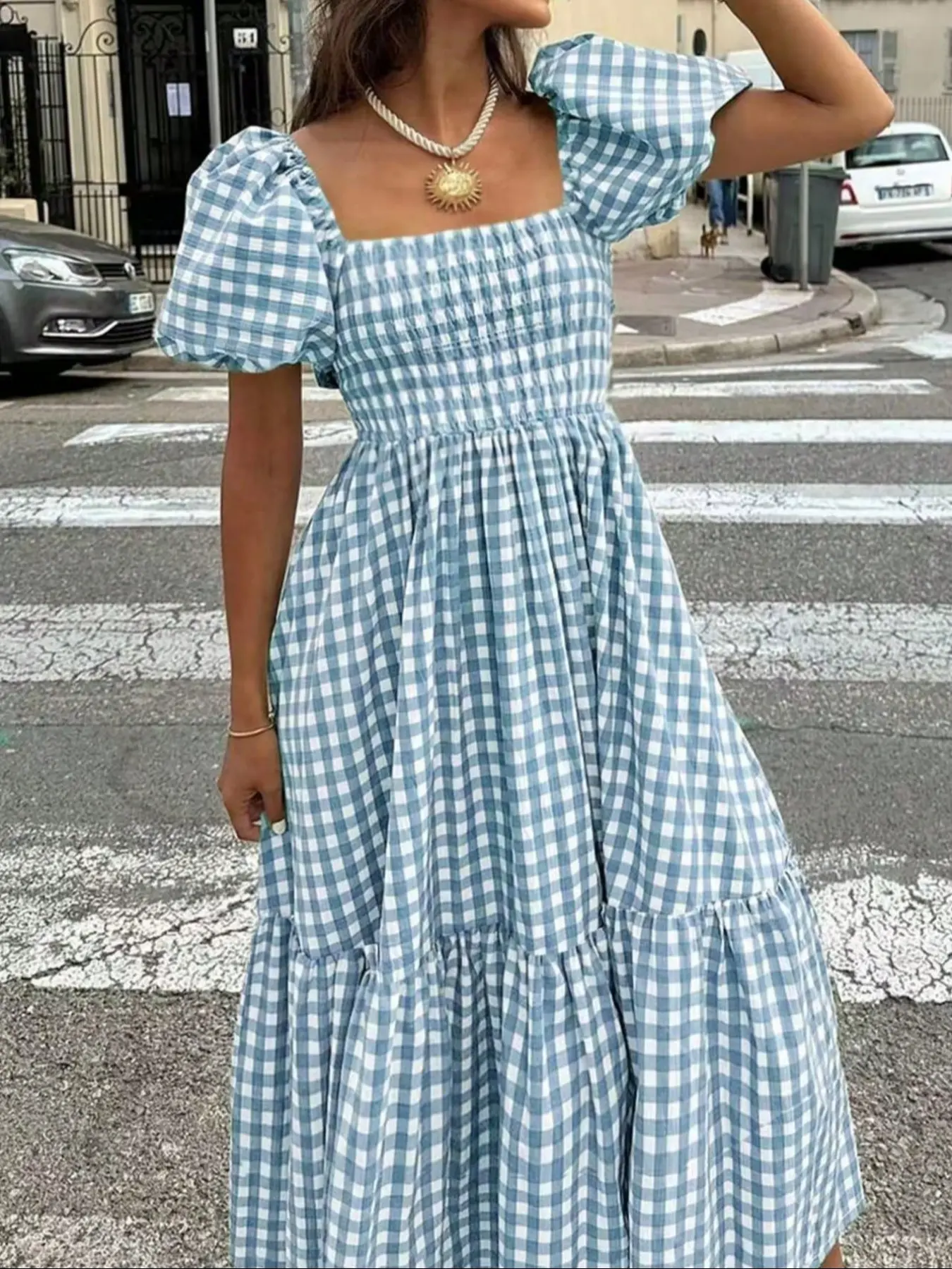 blue and white gingham dress - TikTok Shop blue and white gingham dress - TikTok Shop