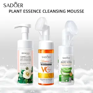 Plant Essence Cleansing Mousse Set, 3 Options Aloe Vera Tea Tree VC, Deep Cleaning Non-Stretchy, Gentle Skincare, Suitable for All Skin Types