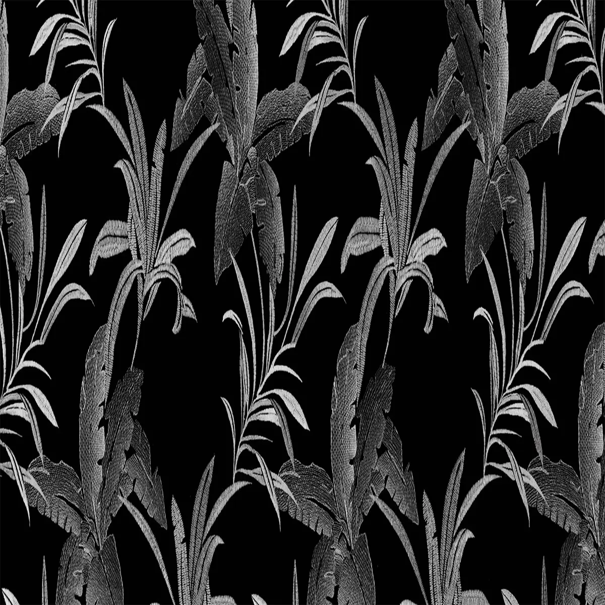 Burbank Black Window Curtain Fabric| 100% Cotton—Sold Per Yard