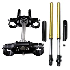 735mm 29 inch Front Forks Shock Suspension Absorber with Black 45/48mm Triple Tree Clamps Upside Down for Pit Dirt Bike Mini Bike Motorcycle Scooter Razor Apollo SSR MX Taotao 110cc 125cc 140cc 150cc