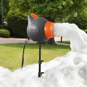 【Summervibes】VEVOR Foam Machine, 115 W Party Foam Cannon, Portable Foam Maker with a Tripod Stand, Powerful Foam Party Machine, for Backyard, Pool, Outdoor Events, Birthdays, Celebrations and Party, Grey & Orange