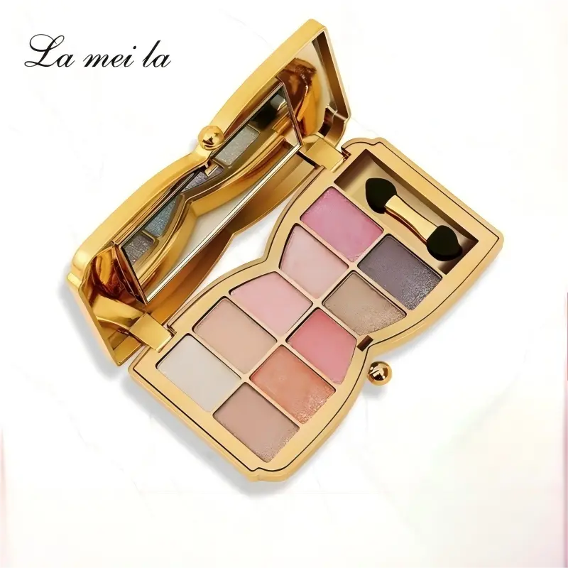 VIVIDVEU 10-In-1 Multitasking Eyeshadow Palette - 10 Vibrant Assorted Shades, Glitter, Multichrome, Waterproof, Sweat-Resistant, Fade-Proof, Smudge-Proof Long-Lasting Makeup for Nightclub Looks, Glitter Finish, Colorful Metallic Eyeshadow, Bright Eyeshado