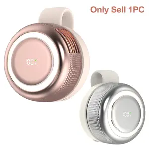 Electroplated Diamond Texture Mini Fan, 2000mAh Large Capacity Portable Clip Fan, Clip Fan Rechargeable, Turbo Blades Strong Wind Low Noise, 360° Adjustable Airflow, 3-Color Night Light, Memory Silicone Clip Small Cooling Fan