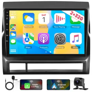 Android 15 Car Stereo for Toyota Tacoma 2005-2013 Wireless Carplay Android Auto,9 Inch Touch Screen Bluetooth Car Radio GPS WiFi SWC Dual USB EQ Backup Camera