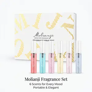 6 Pcs Fragrance Set for Women, Vanilla Amber Gourmand Perfume Kit, Long Lasting Sweet Scent, Travel Size Eau De Parfum, Best Gift for Her