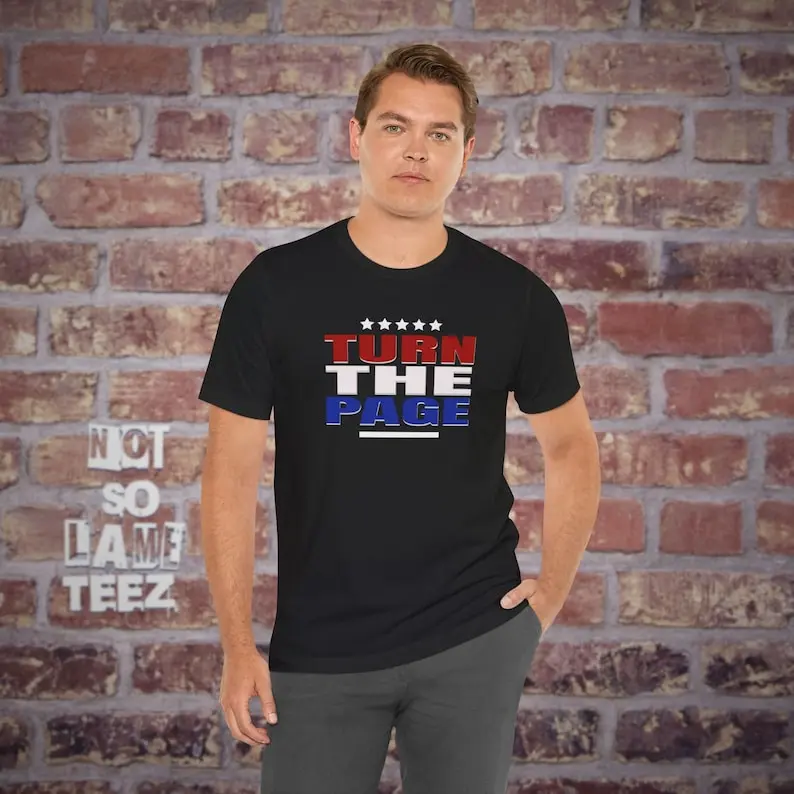 Turn the Page Debate 2024 Kamala Harris vs Donald Trump Election Campaign Shirt Presidential Race Merch, USA Politics Gift Tshirt Vote 139