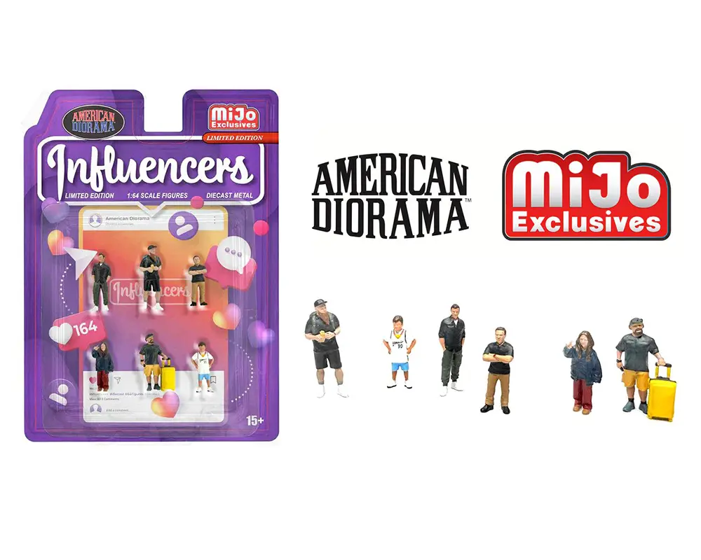 American Diorama 1:64 Figures Influencers – MiJo Exclusives – Hot Wheels Collectors Accessories