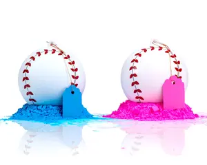 Gender Reveal Baseball Set One Pink & 1 Blue