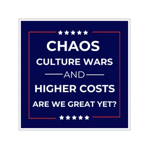 Are We Great Yet Sticker,  Anti Trump Sticker, Anti Conservative Sticker, Political Sticker