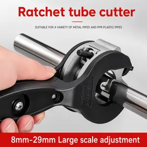 Ratchet Tube Cutter | Versatile Hand Tool For Copper, Aluminum, Iron, Stainless Steel, PPR & PE Pipes - Efficient, No-Power Required