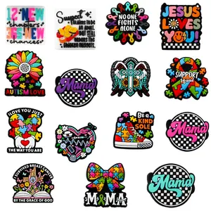 5pcs New Nurse Theme Puzzle Mama Silicone Focal Beads For Jewelry Making DIY Keychain Necklace Bracelet Accessories