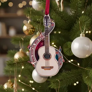 Guitar Ornament 2025, Electric Guitar Christmas Ornament, Acoustic Guitars Ornaments for Christmas Tree, Mini Guitars Xmas Decor, Music Lover Ornaments, Christmas Gift, Tree Hanging Decor, Home Decor