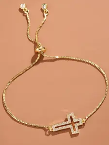 Rhinestone Cross Charm Bracelet – Fashionable Matching Jewelry for Women & Men – Trendy Bracelet for Party, Daily Wear, and Clothing Decor – Perfect Gift for Girlfriend, Boyfriend, Faith, Valentine's Day, Anniversary, or Special Occasions