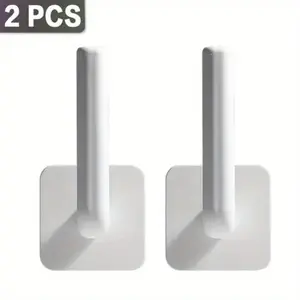 2pcs Storage Hooks, No Need to Punch Holes, No Drill Hooks, Hanging Keys, Hats, Towels, Self-adhesive, Sundry Hooks, Home Space Saving, Storage, Suitable for Entrances, Corridors, Bathrooms, Bedrooms, Dormitories, Bathroom Accessories Organizer