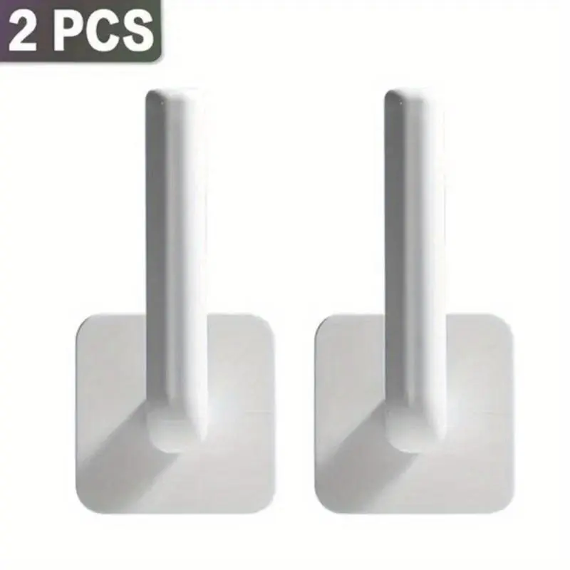 2pcs Storage Hooks, No Need to Punch Holes, No Drill Hooks, Hanging Keys, Hats, Towels, Self-adhesive, Sundry Hooks, Home Space Saving, Storage, Suitable for Entrances, Corridors, Bathrooms, Bedrooms, Dormitories, Bathroom Accessories Organizer