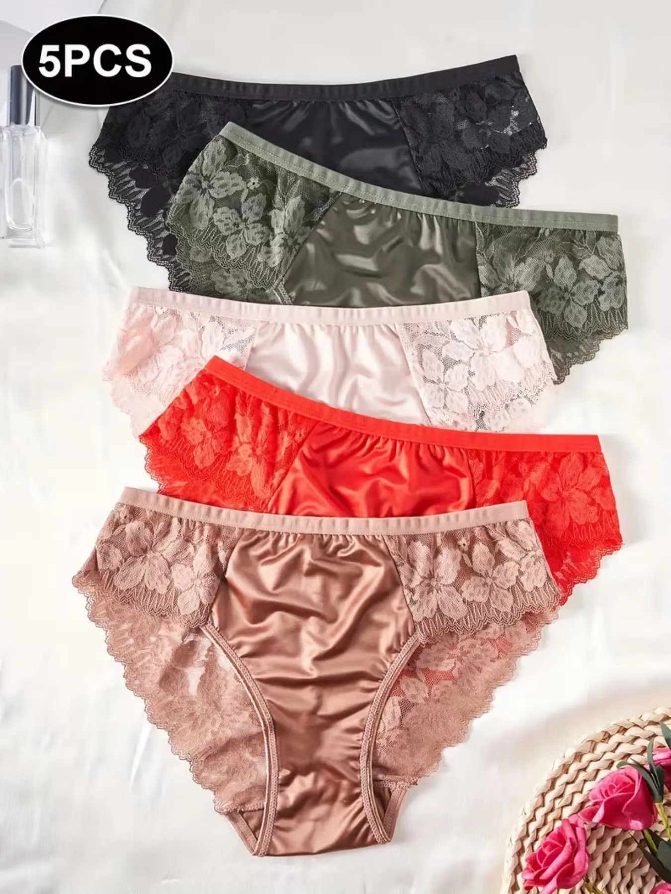 Women's Lace Mesh Breathable Elegant Yoga Triangle Panties, Comfortable and Stylish Underwear for Daily Wear, Perfect for Active Lifestyles