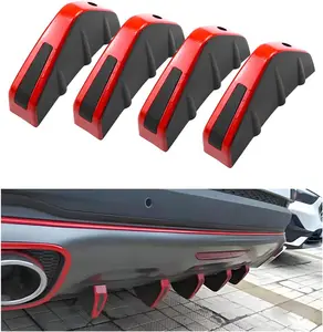 pcs Car Lower Bumper Lip Diffuser, AntiCrash Accessories Spoiler Fin Protector, Rear Splitter Lip Wing with Screw, Universal Auto Decoration for Car SUV Truck