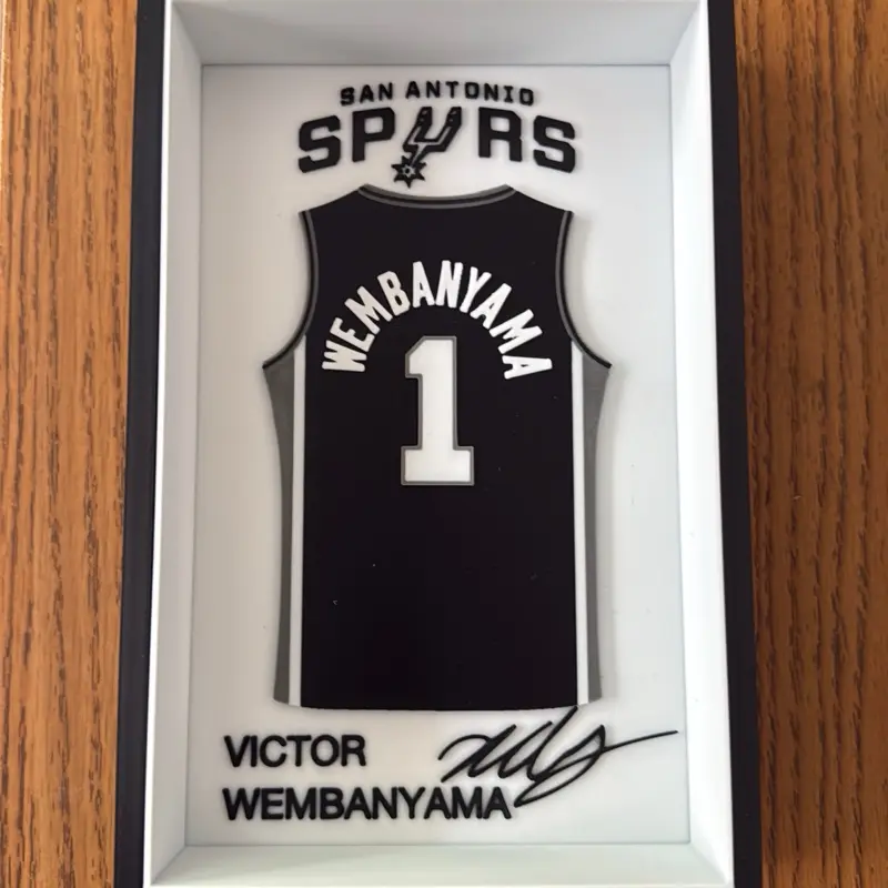 Victor Wembanyama 3D Printed Jersey Frame 8.5 inches tall by 5.5 inches wide
