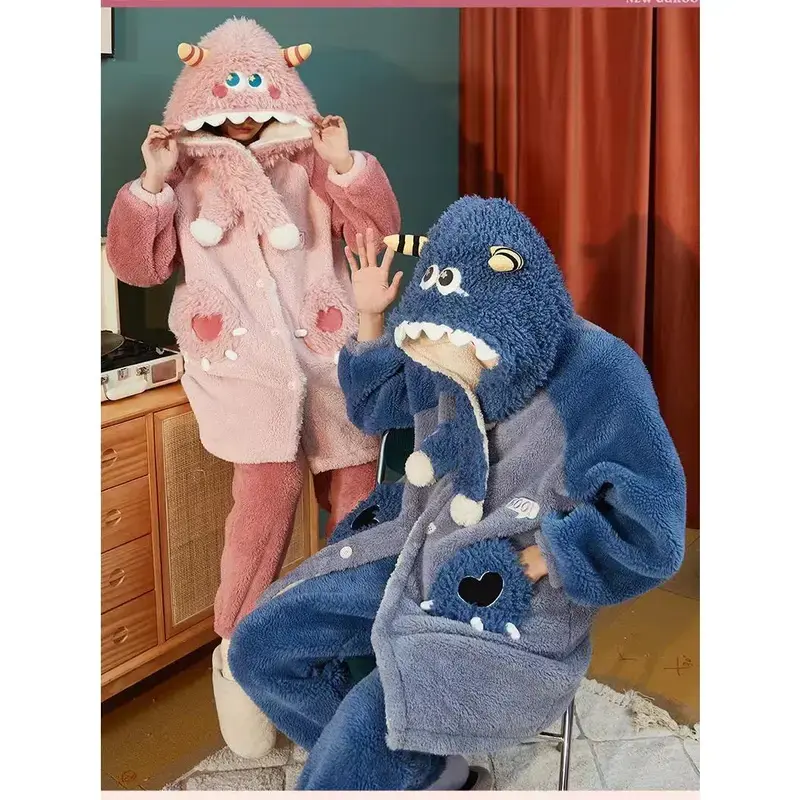 Blue monster nightgown+pants