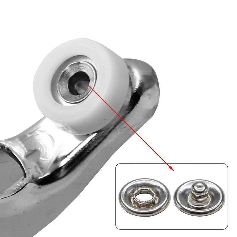 Including 100pcs Invisible Colored Metal Buckle & 1 Count Manual Pressure Pliers,Household Sewing Accessories for DIY Handicraft Clothing & Hat,Buttons & Pliers Tool Kit,Seamless Stitching Sewing Kit Tools,Sewing Supplies Crafts,No-Sew / Seamless