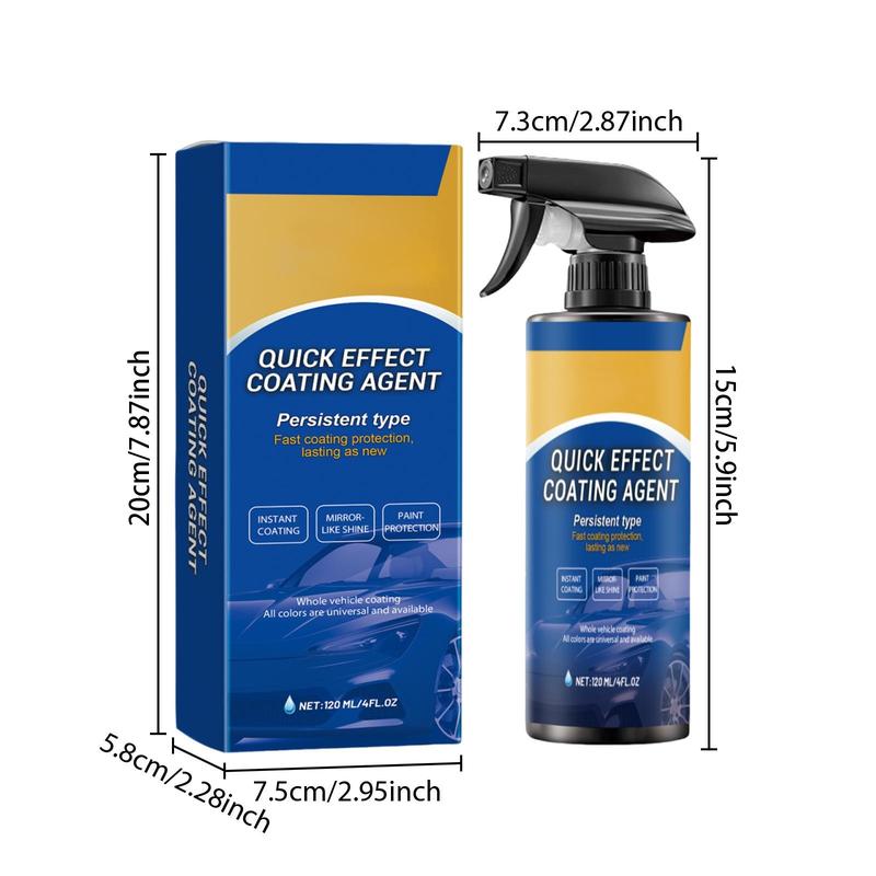 1 Pack Car Coating Spray, Spray Coating Agent, Fast Acting Coating, Car Scratch Wax Polishing Spray No Wash, Easy to Use, Multipurpose Oil Film Emulsion Glass Cleaner