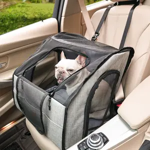Pet Travel Safety Foldable Dog Cage with Anti Slip Wear-Resistant Fabric for Indoor Outdoor Car Travel, Car Travel Dog Cage, 3 Door Portable Collapsible Dog Travel Case for Small and Medium Sized Dogs, Portable Car Seat Dog Kennel