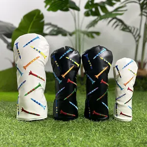 Premium PU Golf Club Head Covers for Driver & Fairway Woods, Durable Protective Accessories, Ideal Gifts for Golf Enthusiasts