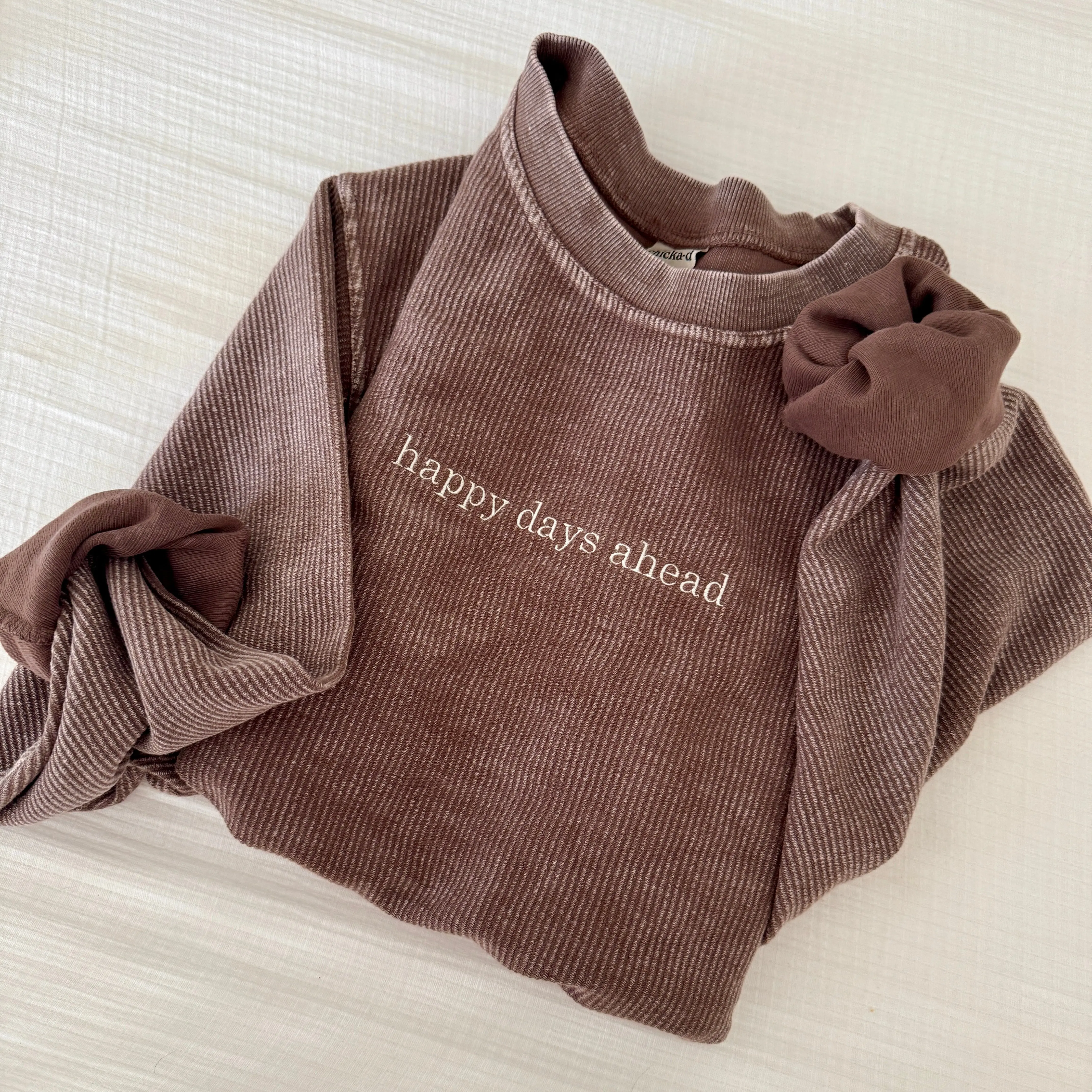 Custom Embroidered Corded Crewneck