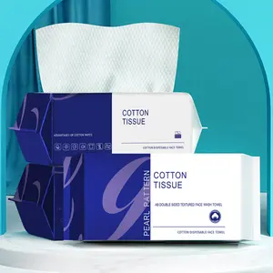 Disposable Face Towel, 300 Count Face Towels for Washing Soft Cotton Dry Wipes Facial Cloths Towelettes for Washing and Drying, Facial Tissue for Cleansing, Skincare and Makeup Remover, Fragrance free wipes