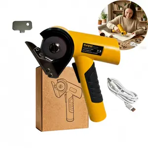 2026 New 2600mAh Cordless Electric Scissors, Cardboard Box Cutter, Safety Lock & LED Light, Storage Box, 3.6V Electric Cutter for Fabric, Carpet, Carton, Plastic, Leather & Cloth