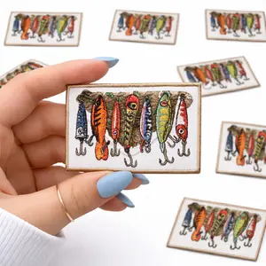 Fishing Lures Embroidered Mens Patch