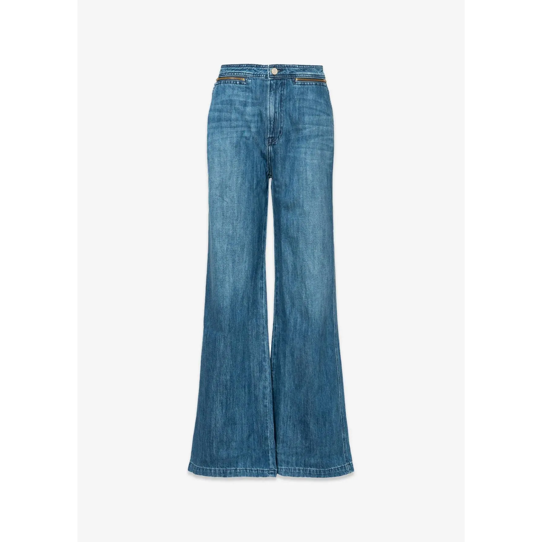 Culotte Zip Wide Leg Jeans