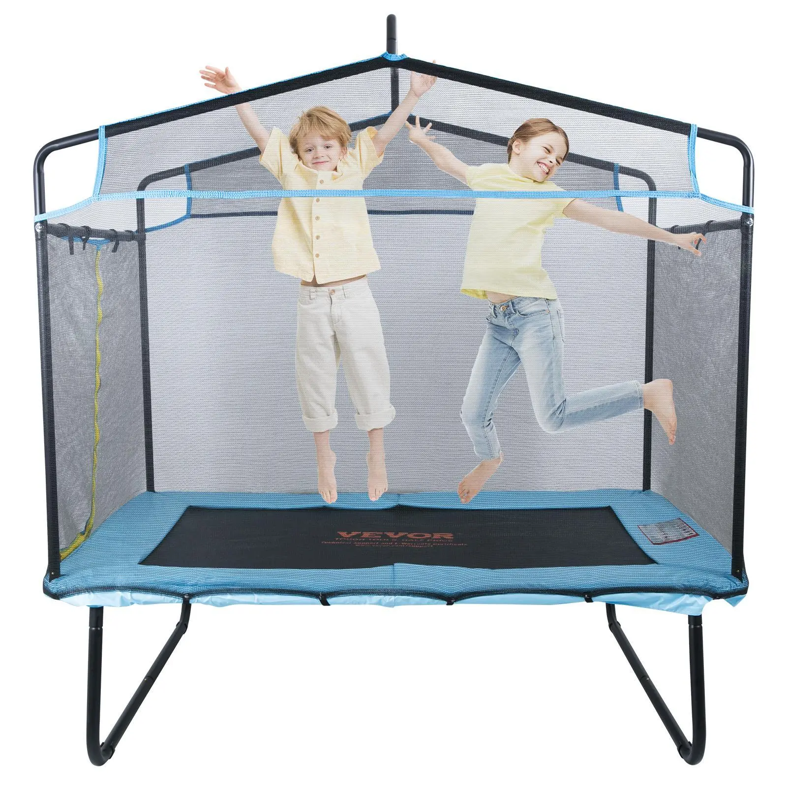 【SummerFinds】VEVOR 6FT Trampoline for Kids,  72" Indoor/Outdoor Toddlers Trampoline, Mini Baby Trampoline with Safety Enclosure Net, Gymnastics Bar, Hammock, Recreational Trampoline Birthday Gift for 3+ Years Kids
