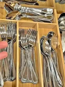 40 Piece Stainless Steel Flatware Silverware Cutlery Set 40 Piece Stainless Steel Flatware Silverware Cutlery Set
