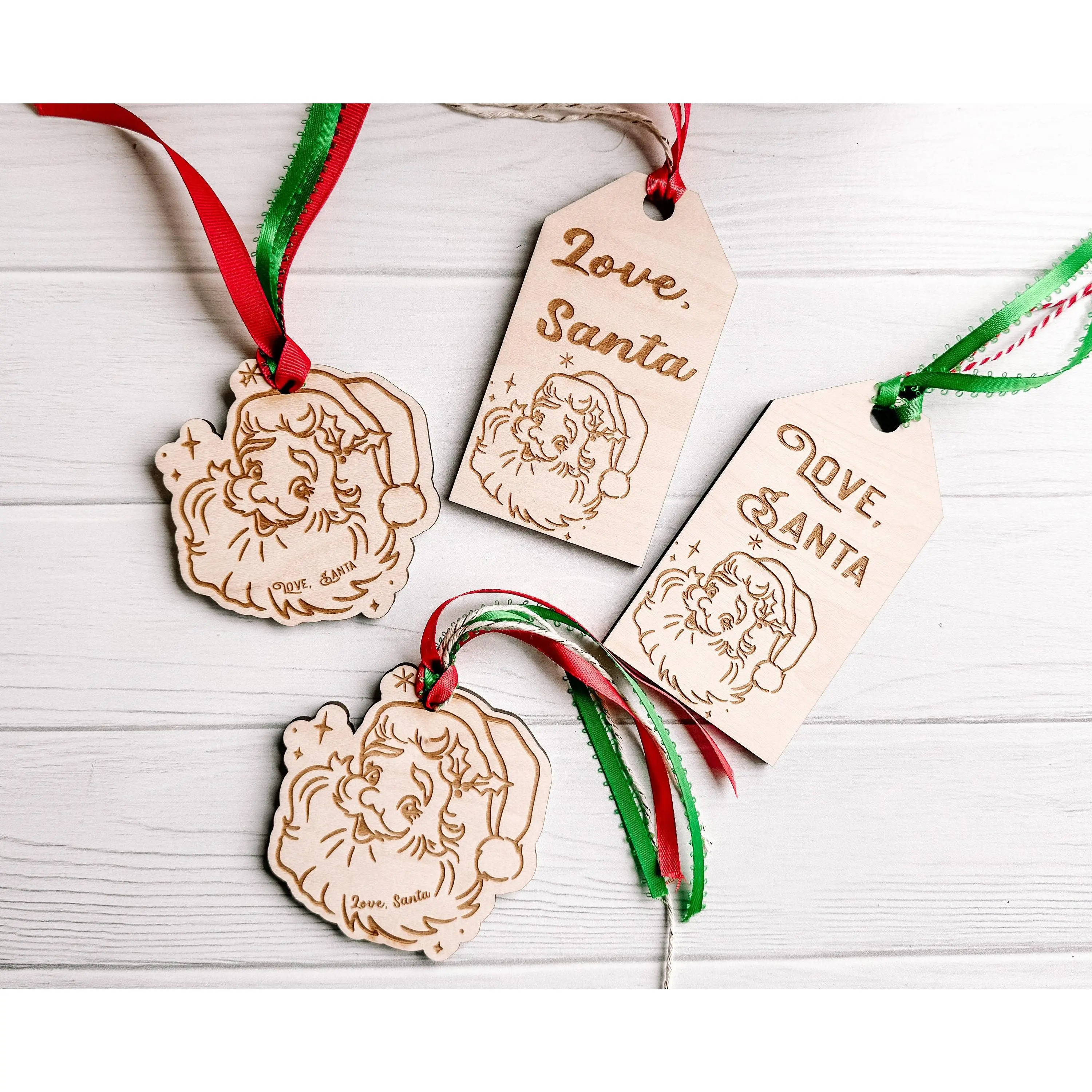 Vintage Santa gift tags