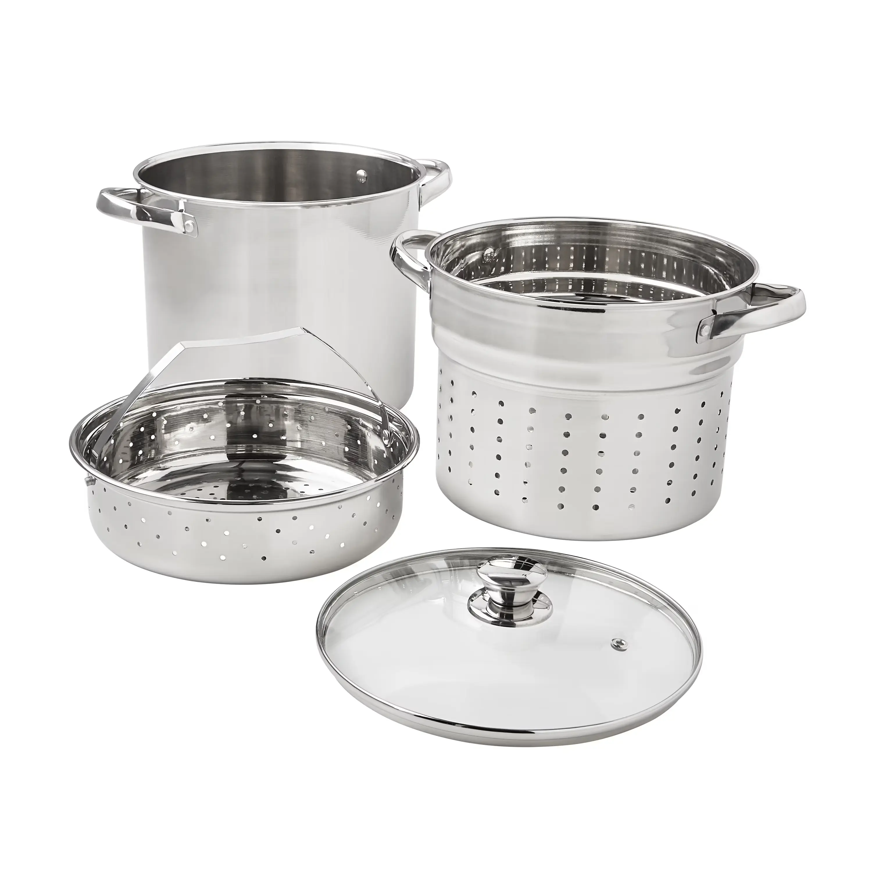 2539192837 - 4 Piece Stainless Steel 8 qt Cooker Multipot Set
