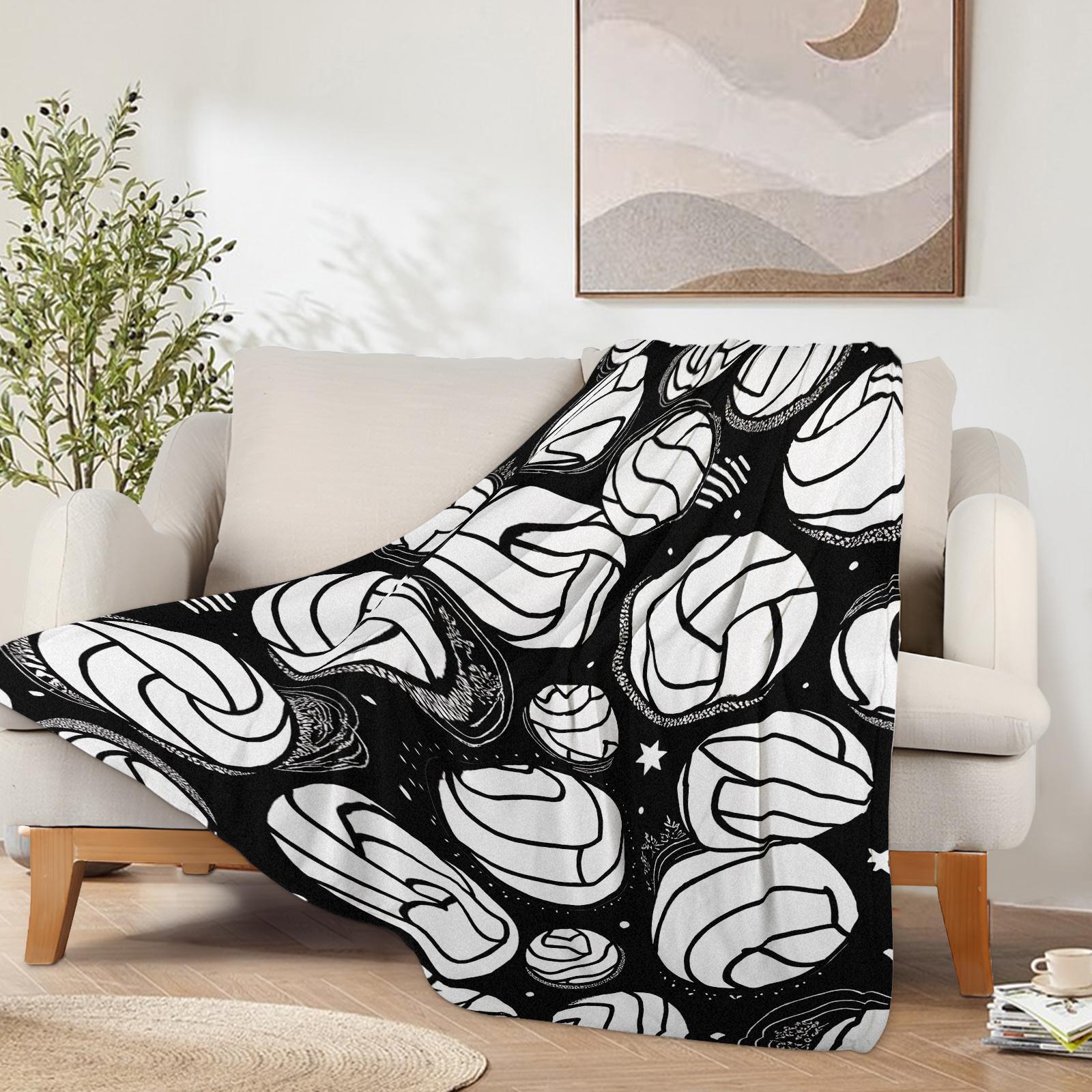 Volleyball Pattern Warm Blanket for Outdoor Sports and Leisure Soft Comfortable Ideal for Sports Enthusiasts and Fans Perfect Christmas or New Year Gift，baseball lover lightweight comfort sofa bed office travel