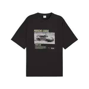 PUMA Mens Porsche Legacy Graphic Crew Neck Short Sleeve Casual Tops Casual - Black