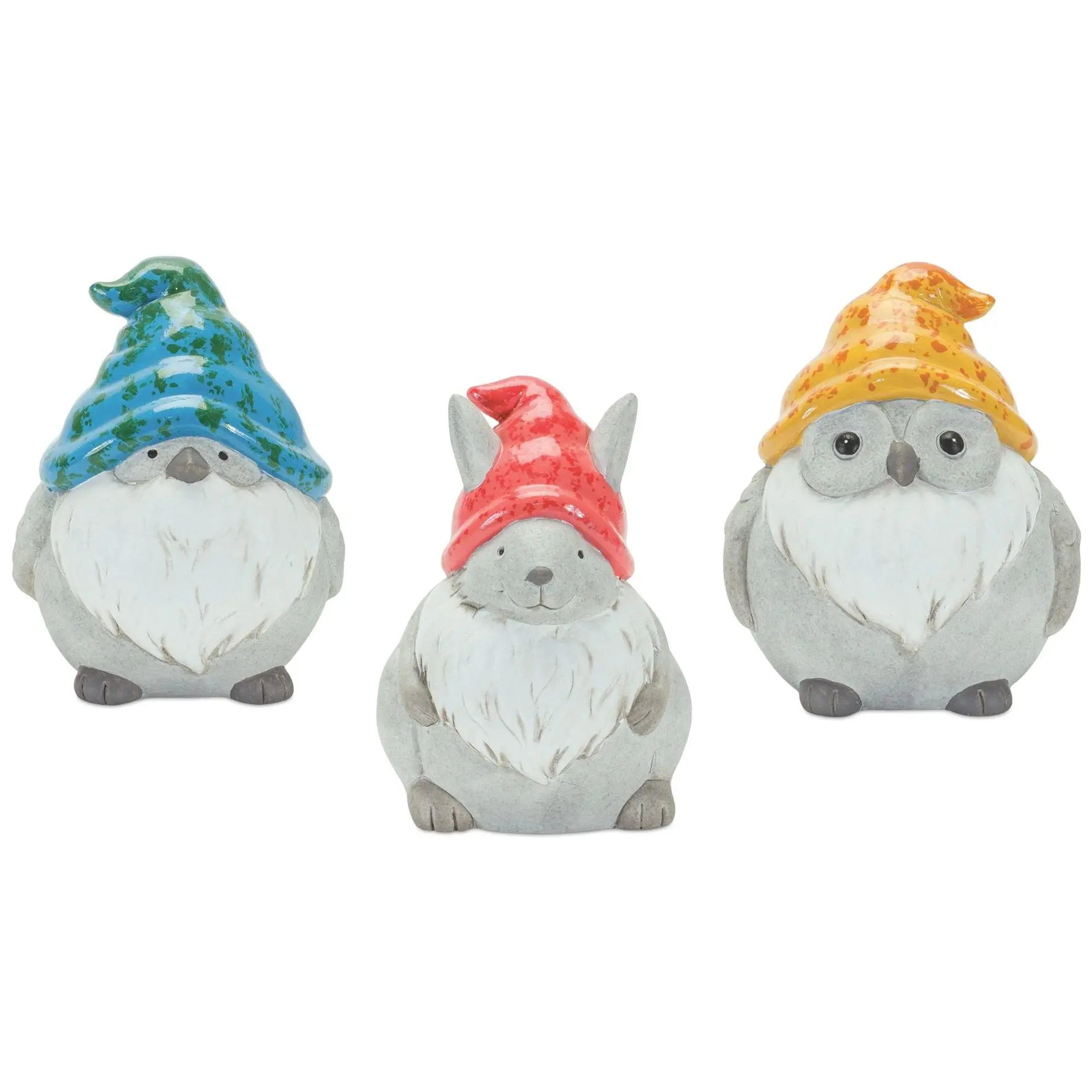 Melrose Whimsical Animal Gnome Garden Statue (Set of 12)