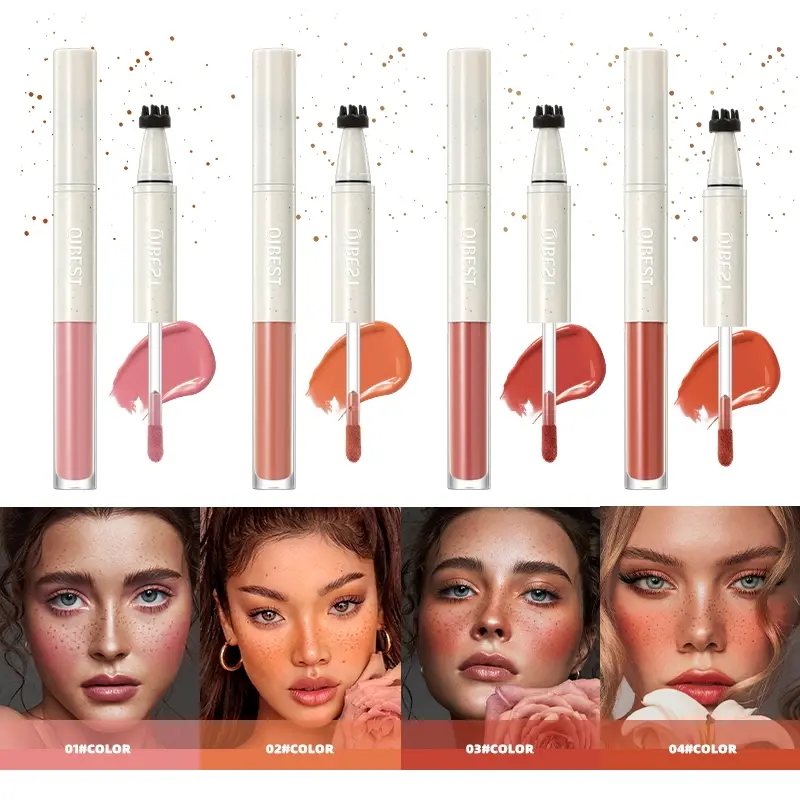 2-in-1 multi-function powder blusher freckle pen creates an atmosphere powder blusher natural color, durable waterproof, smooth application, and natural makeup
