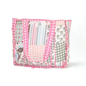 Rose Chapelle | Large Quilted Ruffle Tote Bag