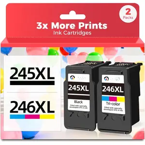 245XL 246XL Combo Pack Compatible Replacement for  Ink 245 and 246 PG 245 XL CL 246 XL PG245 CL246 for PIXMA TR4520 MX490 MG2522 MX492 TR4522 TR4500 TS3122 MG2520 Printer Black Color 2 Pack
