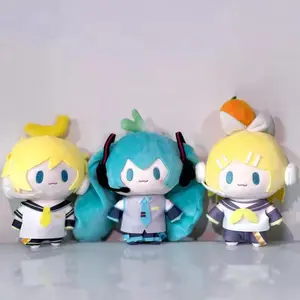 Hatsune Miku Plush Keychain – Kagamine Len & Rin Anime Backpack Doll, Cute Stuffed Bag Decoration, Birthday Gift for Girls