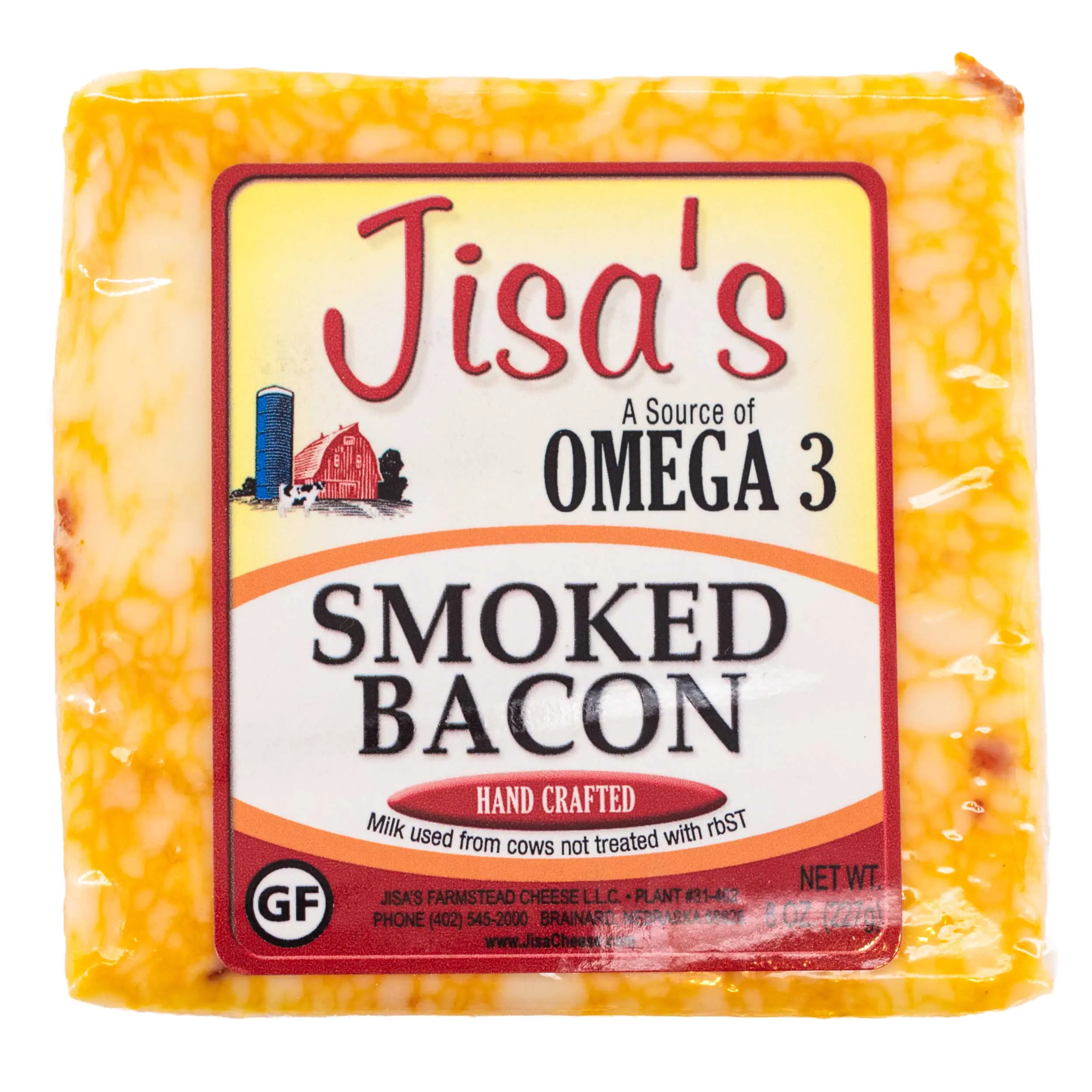 Smoked Bacon Cheese Block | 8 oz | Jisa's Farmstead Cheese