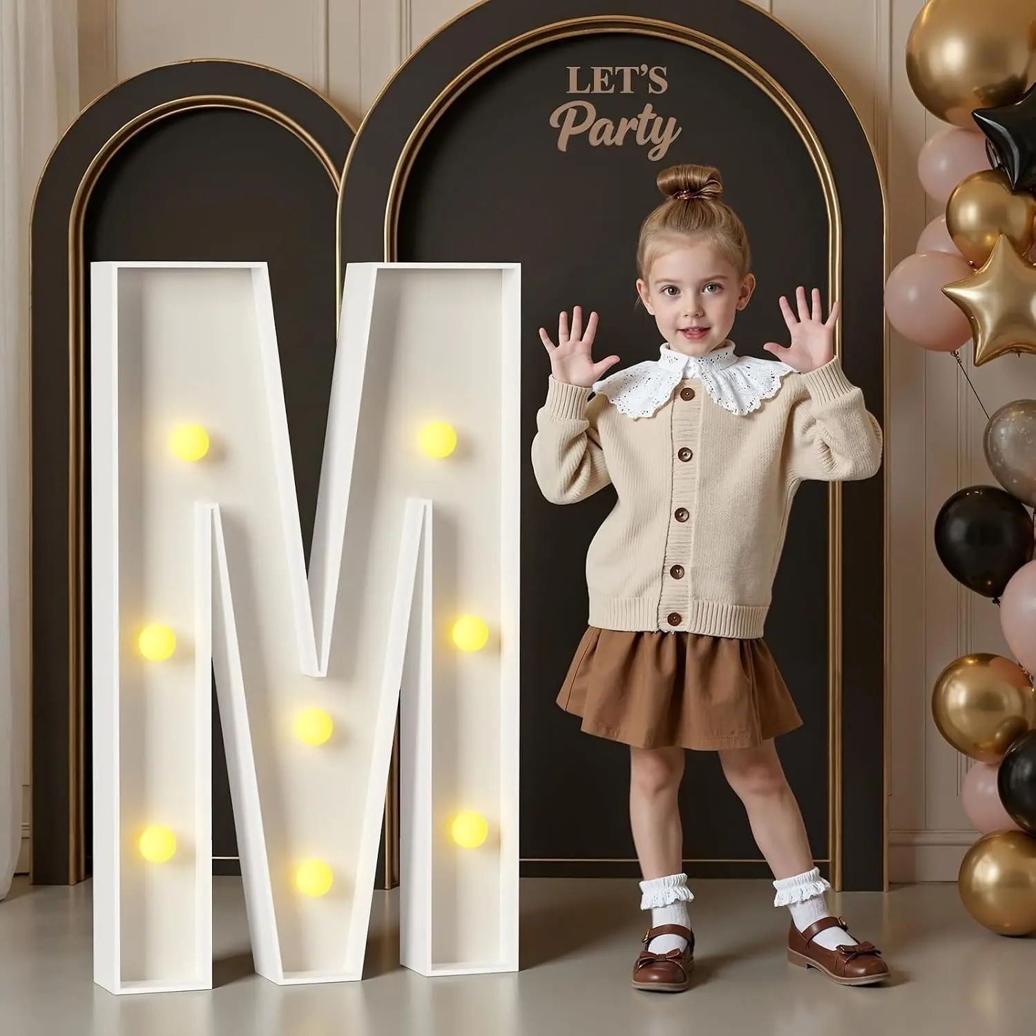Marquee Letters 3 Feet Tall, Large Light up Letters M for Decor